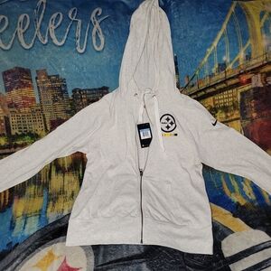 Nike Gray Zip-Up Hoodie with Logo